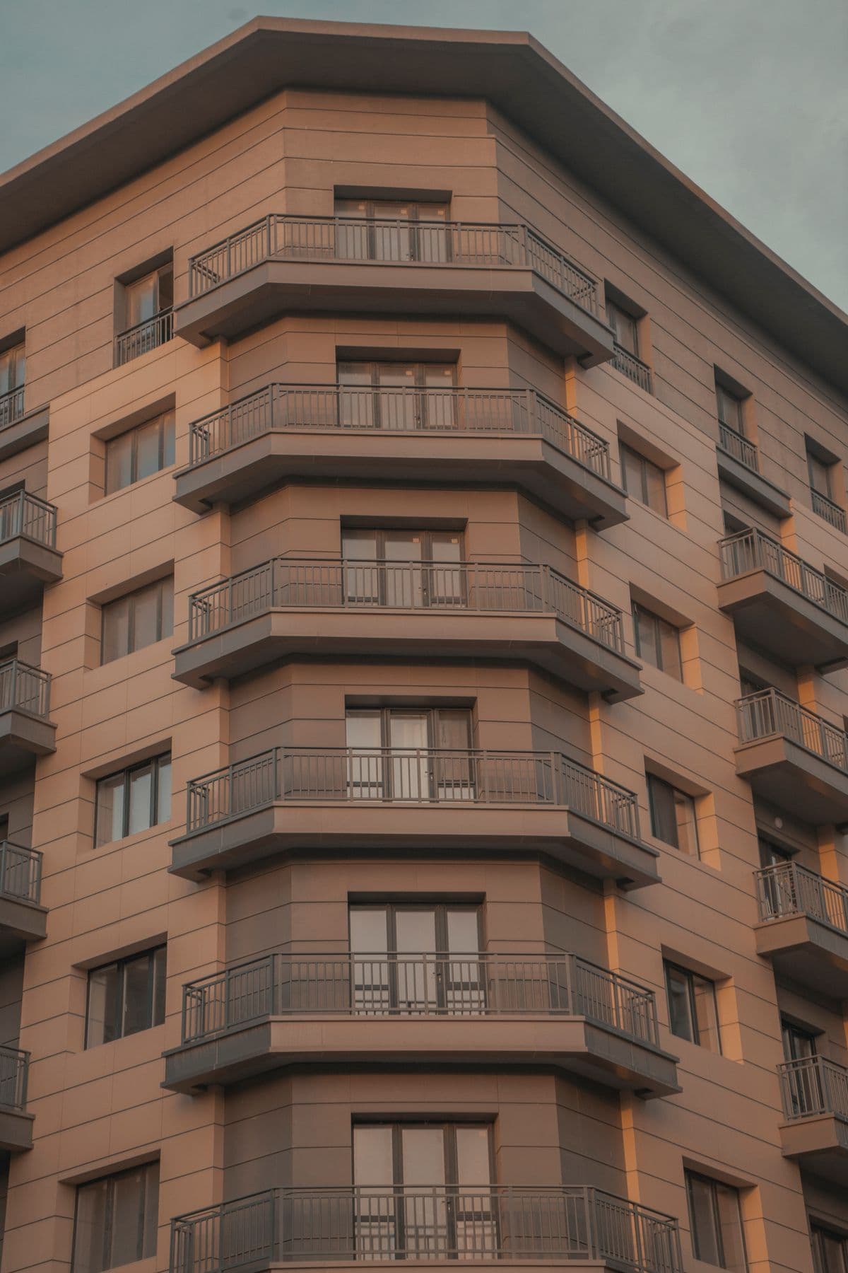 Modern apartment building with balconies in Hyderabad